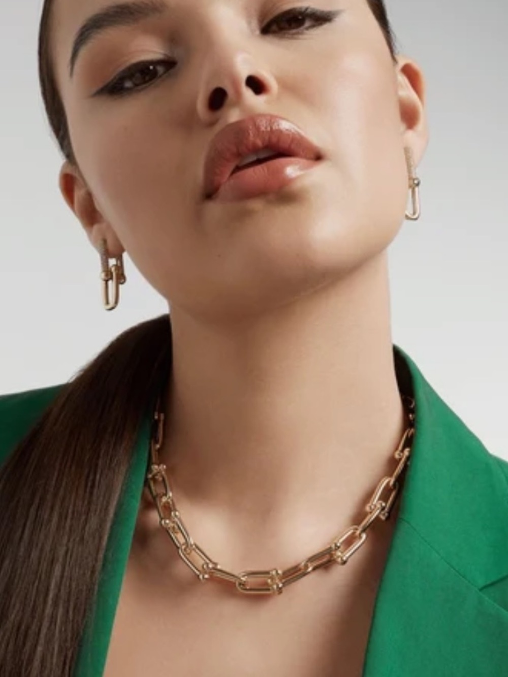 U Link Necklace 14K Gold plated